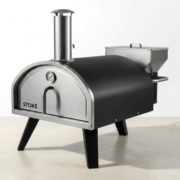 16 Inch Outdoor Pizza Oven – Portable Outdoor Pizza Maker for Backyard, Camping, or Tailgating – Stainless Steel Multi-Fuel Oven with Pizza Stone & Accessories