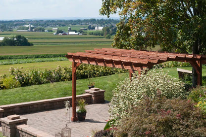 12-Foot Wide by 10-Foot Deep Solid Wood Pergola