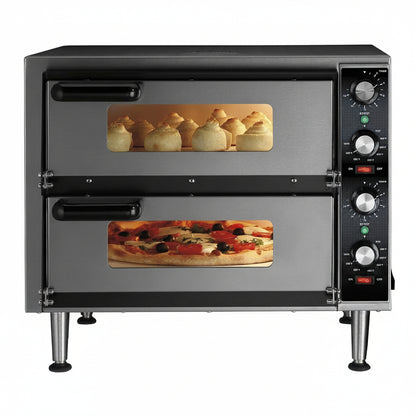 Commercial Medium-Duty Double-Deck Pizza Oven