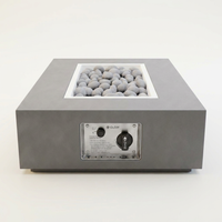 Concrete Fire Pit Table - Rectangular — Studio Shot