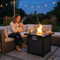 Outdoor Propane Fire Pit Table — Lifestyle
