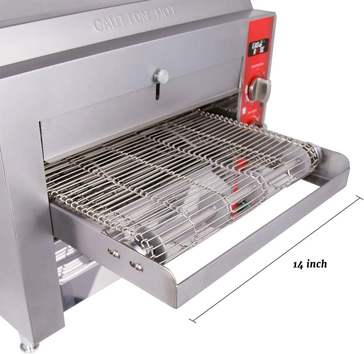 14″ Commercial Conveyor Pizza Oven, 3500W 208V Countertop Electric Oven with 14-Inch Belt, 6-20P Plug, for Fast Baking (60Hz)