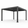 Louvered Pergola, Outdoor Pergola with Adjustable Louvered Roof, Reinforced Aluminum Frame, Integrated Drainage System, Hardtop Gazebo for Patio