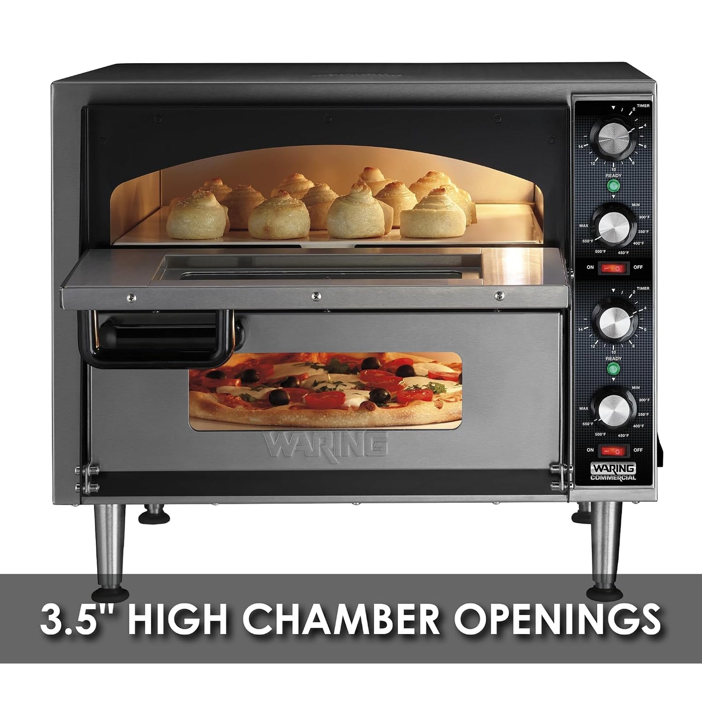 Commercial Medium-Duty Double-Deck Pizza Oven