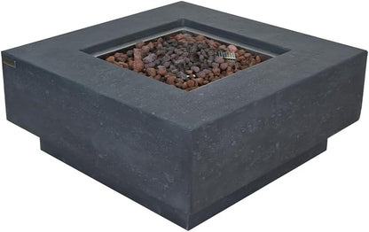 Manhattan Propane Fire Pit Table Cast Concrete 36 X 36-In