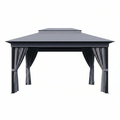 Outdoor 10'X 13' Gazebo,Large Soft Top Deck Gazebo