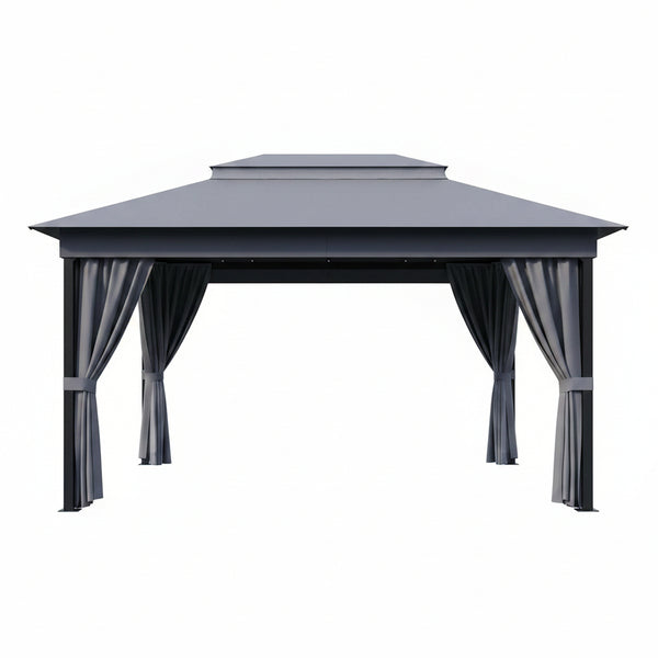 Outdoor 10'X 13' Gazebo,Large Soft Top Deck Gazebo